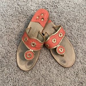 Coral and gold Jack Rogers